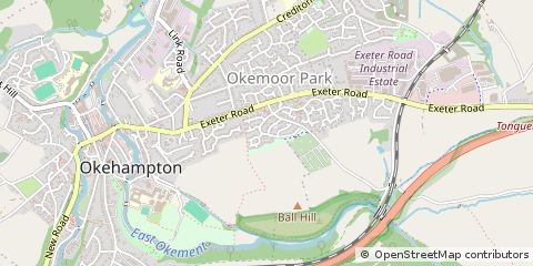Map of Okehampton