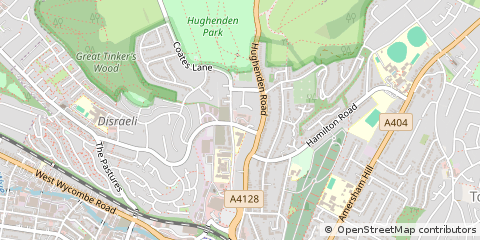 Map of High Wycombe, Buckinghamshire