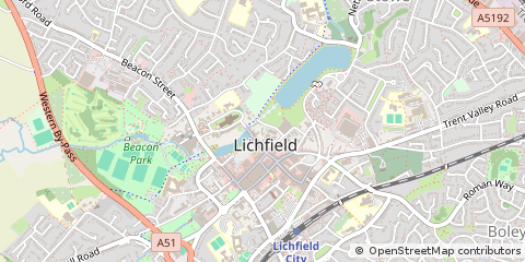 Map of Lichfield