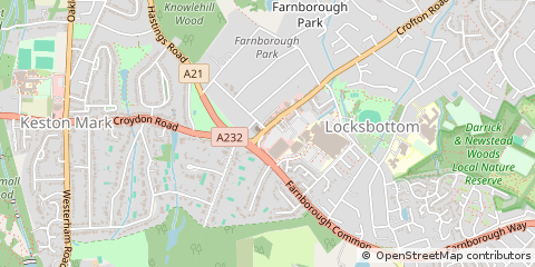 Map of Locksbottom, Kent