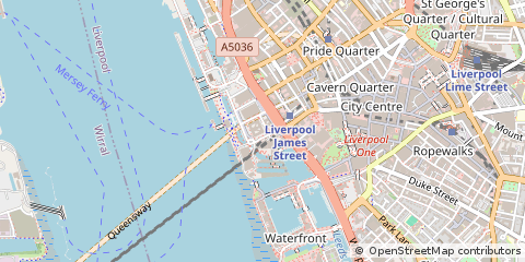 Map of Liverpool, Merseyside