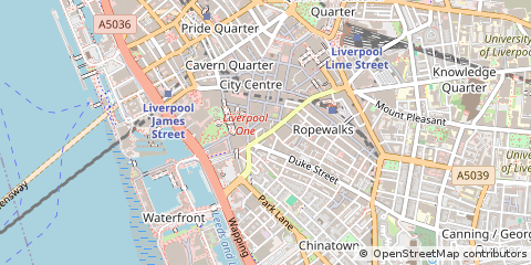 Map of Liverpool, Merseyside