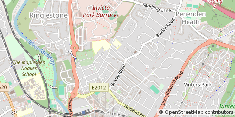 Map of Maidstone, Kent