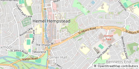 Map of Hemel Hempstead, Hertfordshire