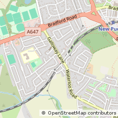 Map of Pudsey, West Yorkshire