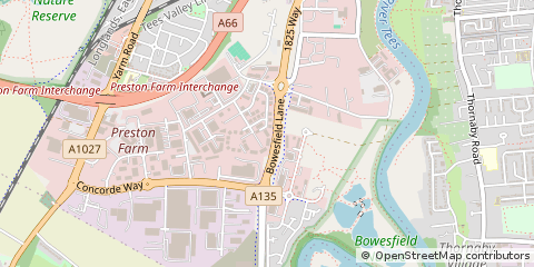 Map of Stockton-on-Tees, Cleveland