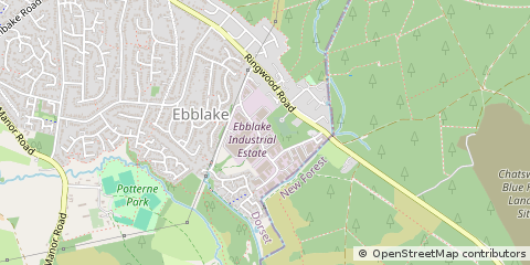 Map of Verwood, Dorset