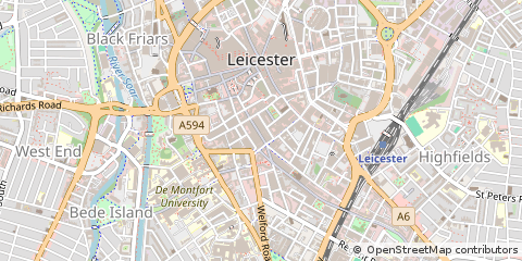Map of Leicester