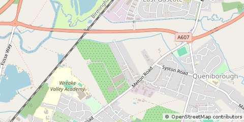 Map of Queniborough, Leicestershire