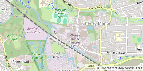 Map of Swindon, Wiltshire