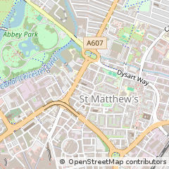 Map of Leicester, Leicestershire