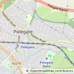 Map of Polegate, East Sussex