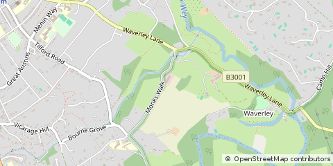 Map of Farnham, Surrey