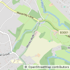 Map of Farnham, Surrey