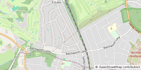 Map of Northwood, Middlesex