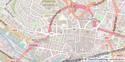 Map of Leeds, West Yorkshire