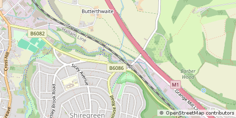 Map of Sheffield, South Yorkshire