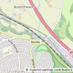 Map of Sheffield, South Yorkshire