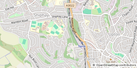 Map of Torquay, Devon
