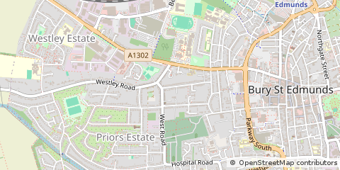 Map of Bury ST. Edmunds