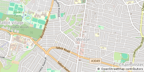 Map of Bournemouth, Dorset