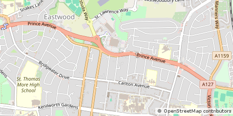 Map of Westcliff-on-SEA, Essex
