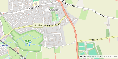 Map of Sunderland, Tyne & Wear