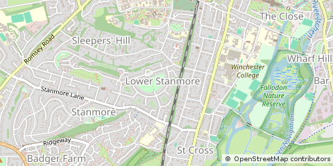 Map of Winchester, Hampshire