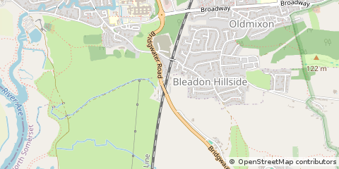 Map of Bleadon, Somerset