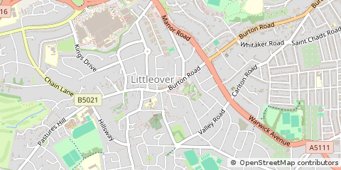 Map of Derby, Derbyshire