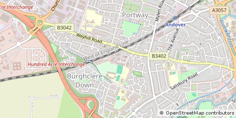 Map of Andover, Hampshire