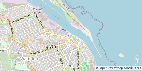 Map of Blyth, Northumberland