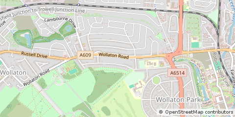 Map of Nottingham, Nottinghamshire