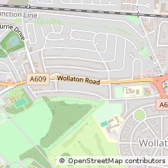 Map of Nottingham, Nottinghamshire