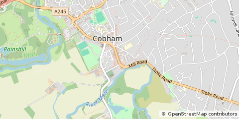 Map of Cobham, Surrey