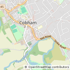 Map of Cobham, Surrey