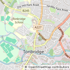 Map of Tonbridge, Kent