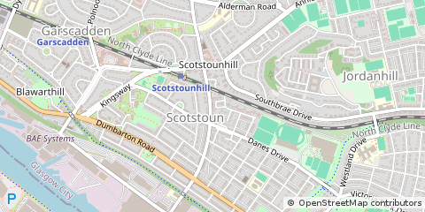 Map of Glasgow, Lanarkshire