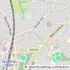 Map of Haywards Heath, West Sussex