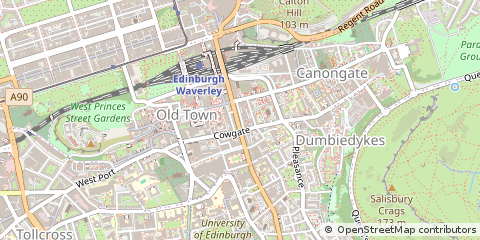 Map of Edinburgh, Midlothian