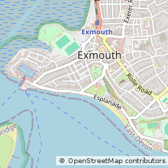 Map of Exmouth, Devon
