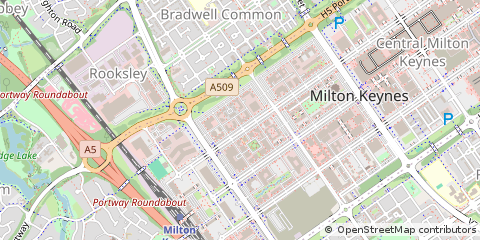Map of Milton Keynes, Buckinghamshire