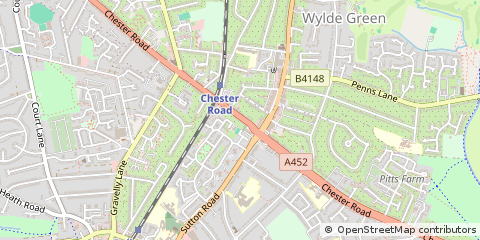 Map of Birmingham, West Midlands