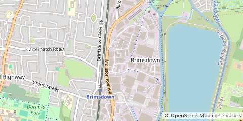 Map of Enfield, Middlesex