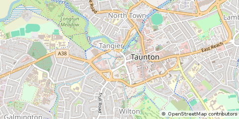 Map of Taunton, Somerset