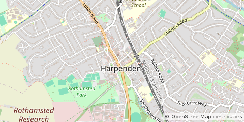 Map of Harpenden, Hertfordshire