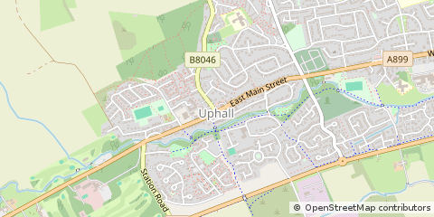 Map of Broxburn, West Lothian