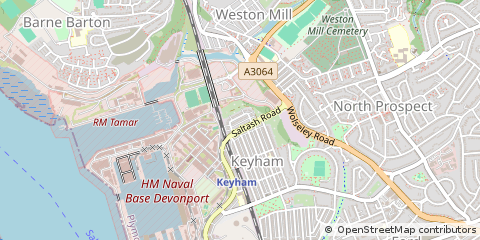 Map of Plymouth, Devon