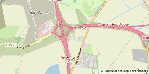 Map of Hatfield,, Doncaster,