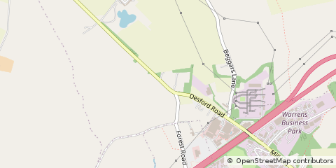 Map of Enderby, Leicestershire